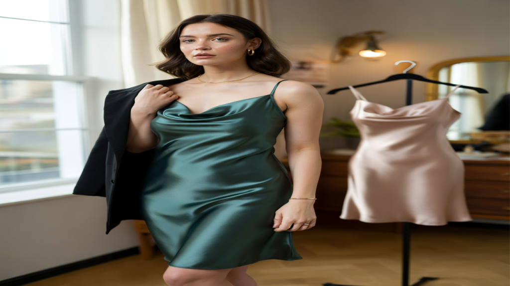 robe nuisette de luxe satin