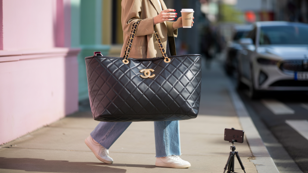 sac Chanel oversize réseaux sociaux