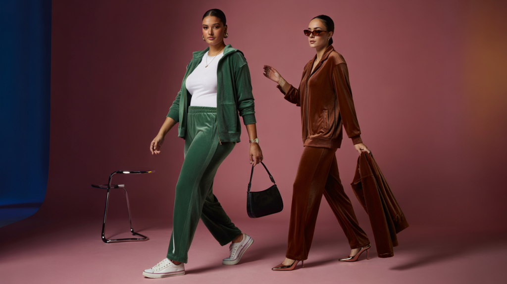 survêtement en velours années 2000