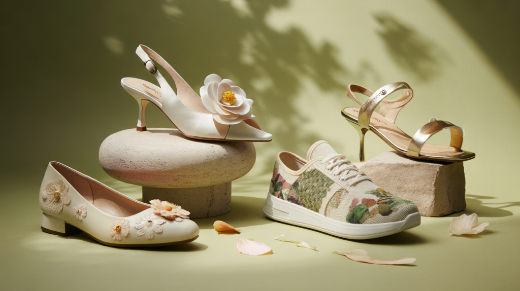 tendances chaussures femme 2026 fleurs