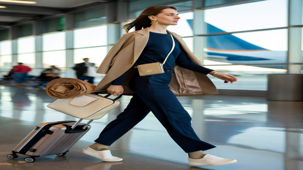 tenue aéroport chic femme