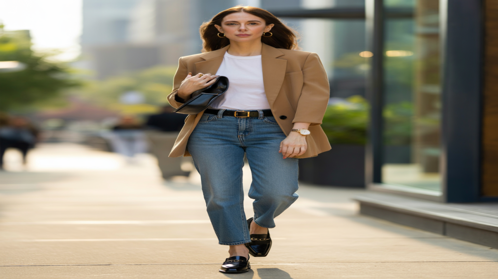 tenue blazer jean chic