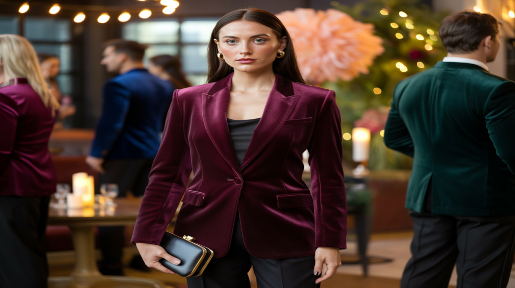 tenue de fête blazer velours