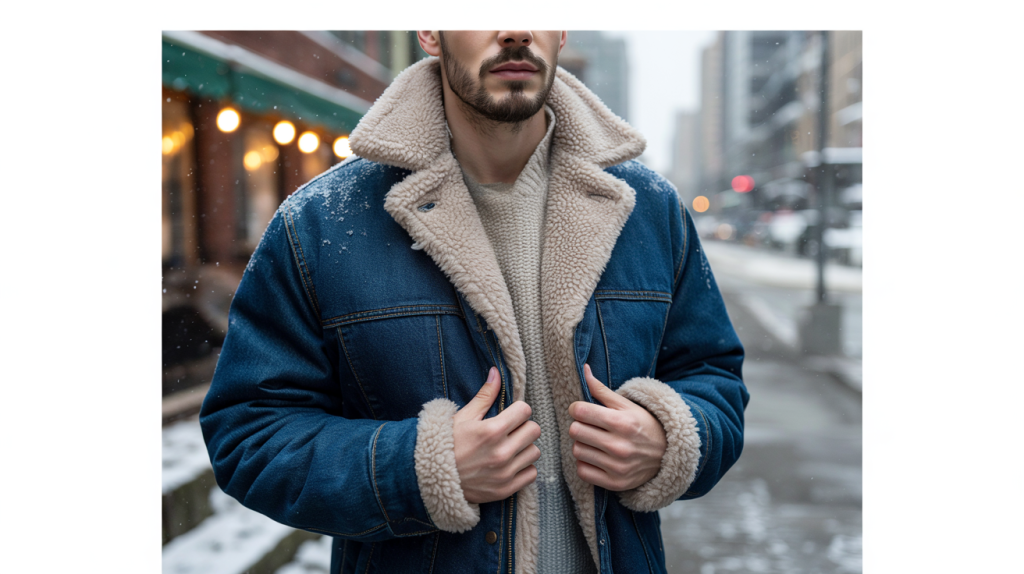 veste col sherpa hiver